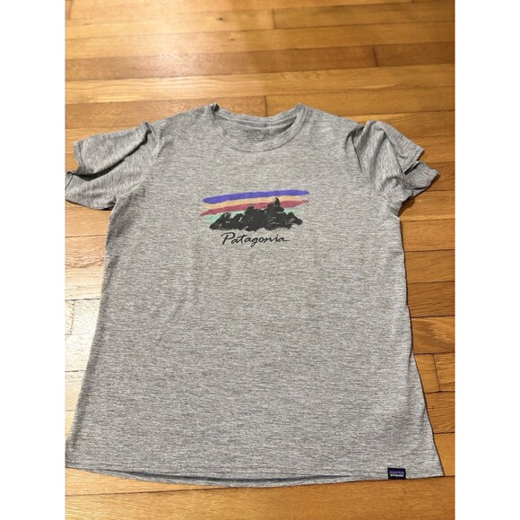 Patagonia Size L Capilene Cool Daily Short Sleeve Shirt Mountain Gray - Picture 2 of 8